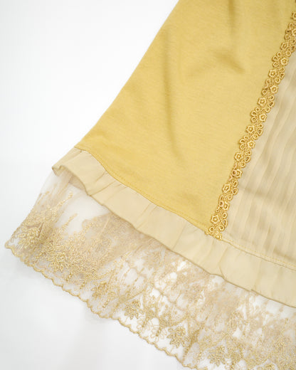 Axes Femme Mustard Yellow Pleated Cami