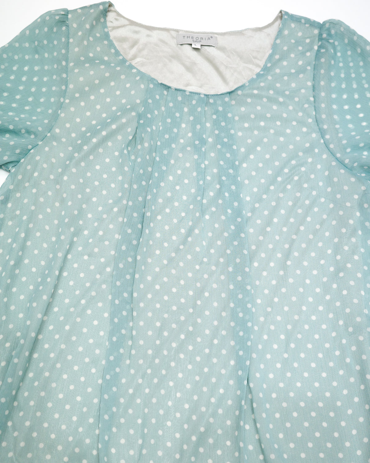 Mint Green Dots Chiffon Dress