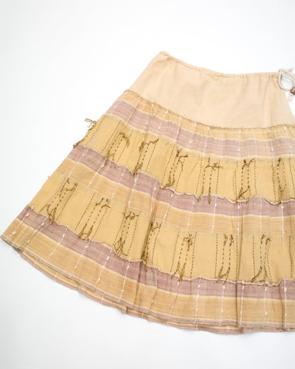 Earth Tone Striped Skirt