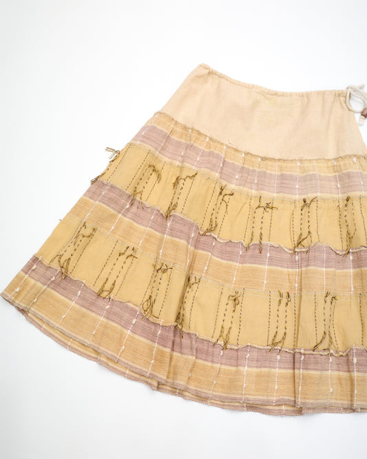 Earth Tone Striped Skirt