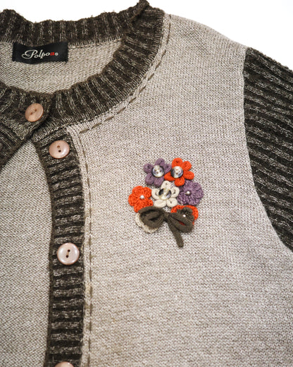 Knit Short-Sleeve Cardigan