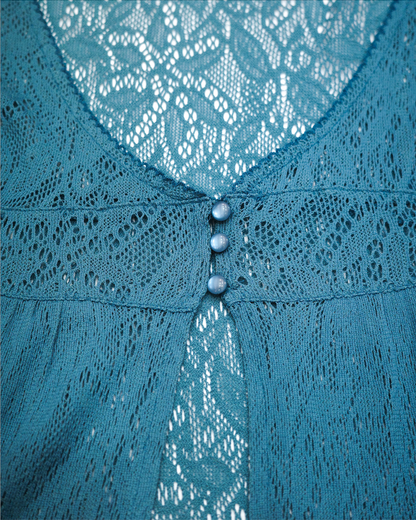 Teal Lace Cardigan