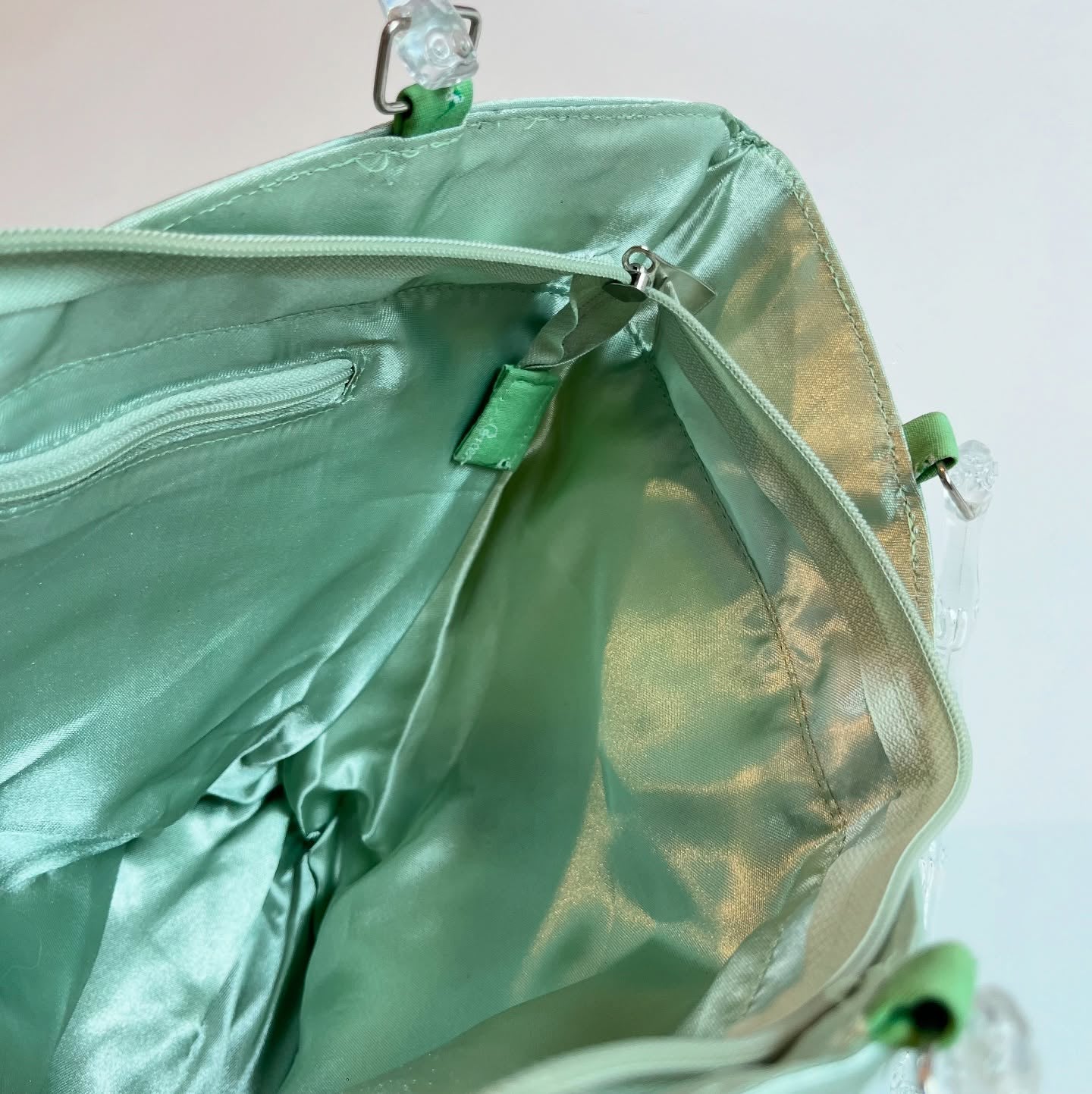 Green Floral Handbag