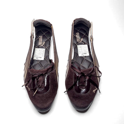 PUMA Brown Slingback Ballet Flats