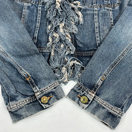 Denim Fringe Jacket
