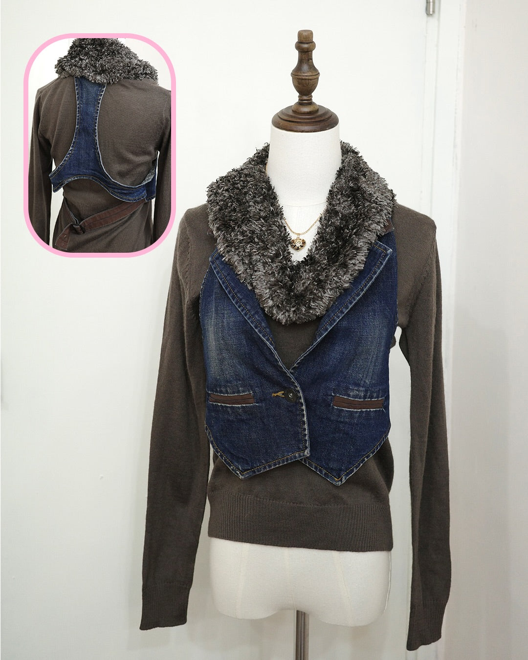 Furry Gray Top