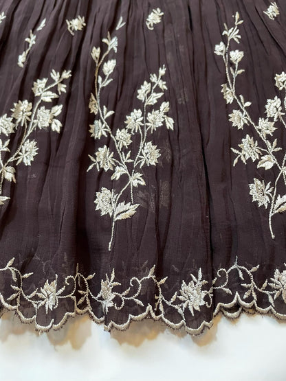 Brown Floral Dress